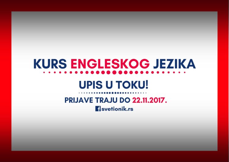 U toku je upis na kurs engleskog jezika!