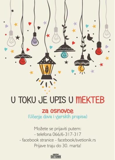 U toku je upis u mekteb