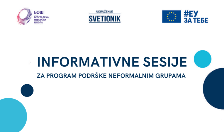 Informativne sesije za program podrške neformalnim grupama