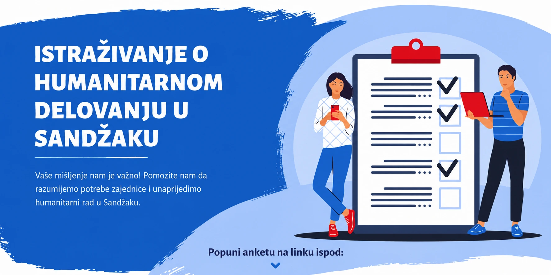 Vaše mišljenje je važno – Anketa o humanitarnom djelovanju
